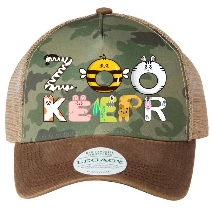 Funny Zoo Keeper Gift Legacy Tie Dye Trucker Hat