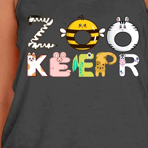 Funny Zoo Keeper Gift Women's Knotted Racerback Tank