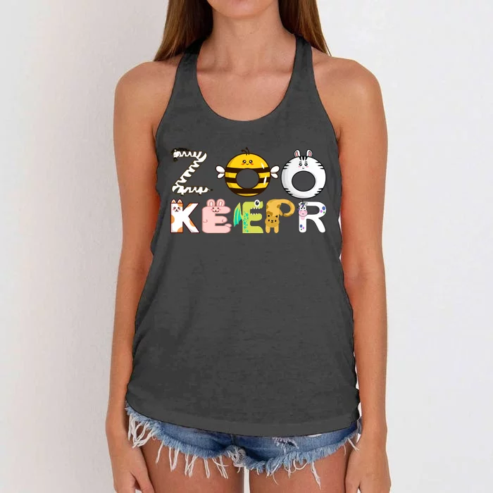 Funny Zoo Keeper Gift Women's Knotted Racerback Tank