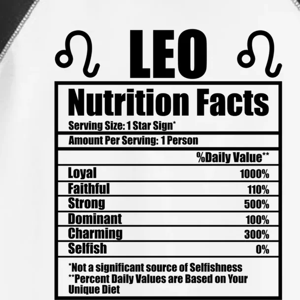 Funny Zodiac Leo Nutrition Facts Cool Gift Toddler Fine Jersey T-Shirt