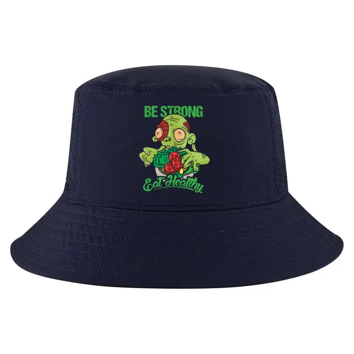 Funny Zombie Meaningful Gift Be Strong Eat Healthymeaningful Gift Vegetarian And Cool Comfort Performance Bucket Hat