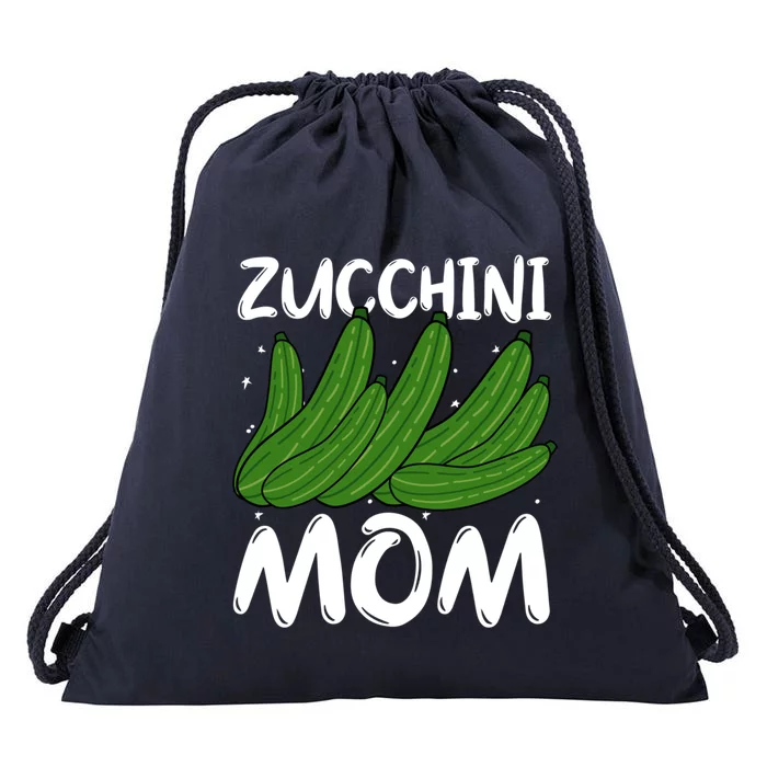 Funny Zucchini Mom Vegetable Mothers' Day Gardener Lover Gift Drawstring Bag