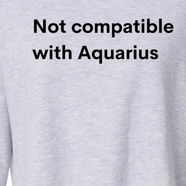 Funny Zodiac Sign Not Compatible With Aquarius Astrology Gift Cropped Pullover Crew