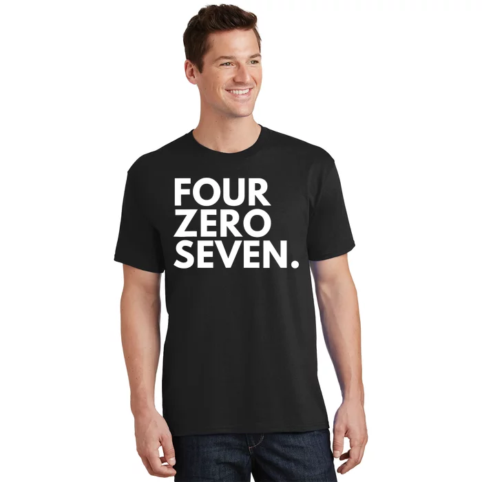 FOUR ZERO SEVEN Area Code 407 FL Florida USA T-Shirt |