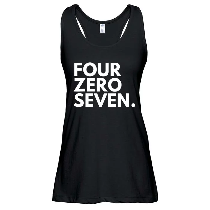 FOUR ZERO SEVEN Area Code 407 Orlando FL Florida USA Ladies Essential Flowy Tank