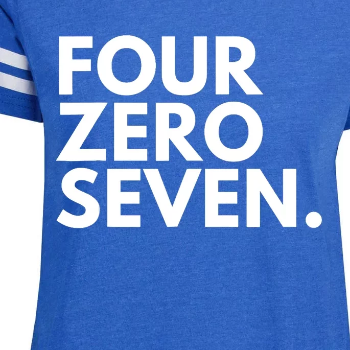 FOUR ZERO SEVEN Area Code 407 Orlando FL Florida USA Enza Ladies Jersey Football T-Shirt