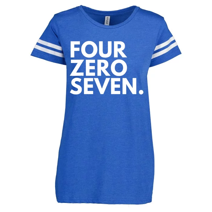 FOUR ZERO SEVEN Area Code 407 Orlando FL Florida USA Enza Ladies Jersey Football T-Shirt