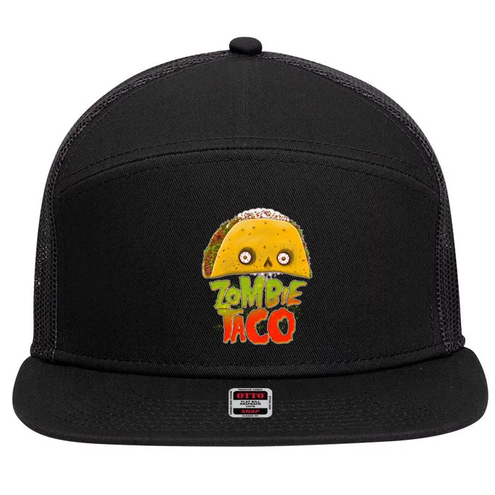 Funny Zombie Taco 7 Panel Mesh Trucker Snapback Hat