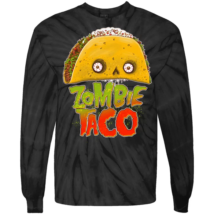 Funny Zombie Taco Tie-Dye Long Sleeve Shirt