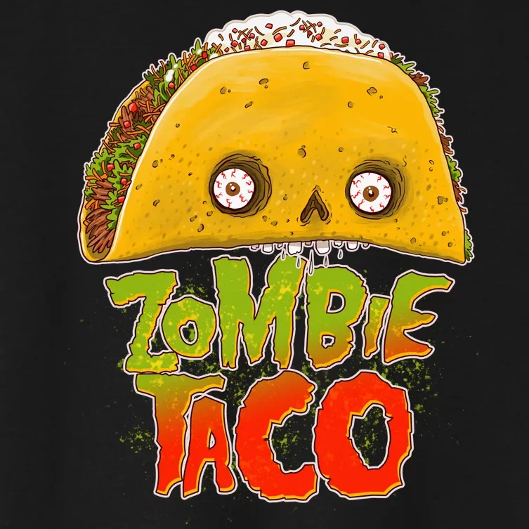 Funny Zombie Taco Women's Crop Top Tee