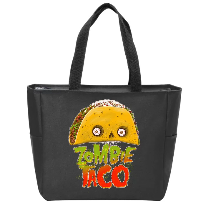 Funny Zombie Taco Zip Tote Bag