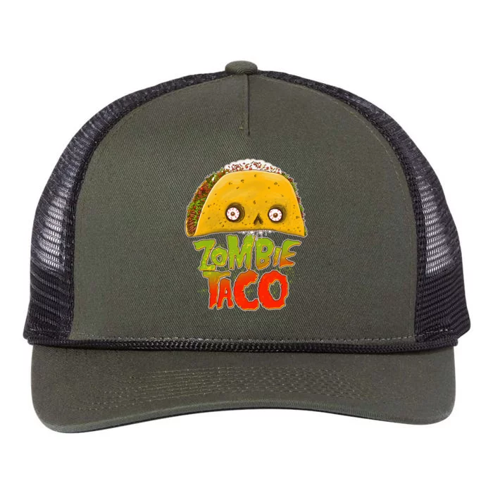 Funny Zombie Taco Retro Rope Trucker Hat Cap