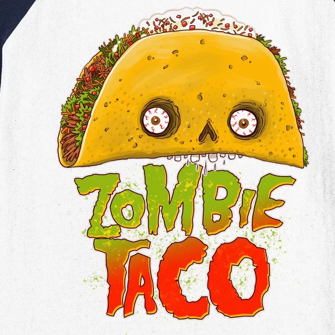 Funny Zombie Taco Baseball Sleeve Shirt