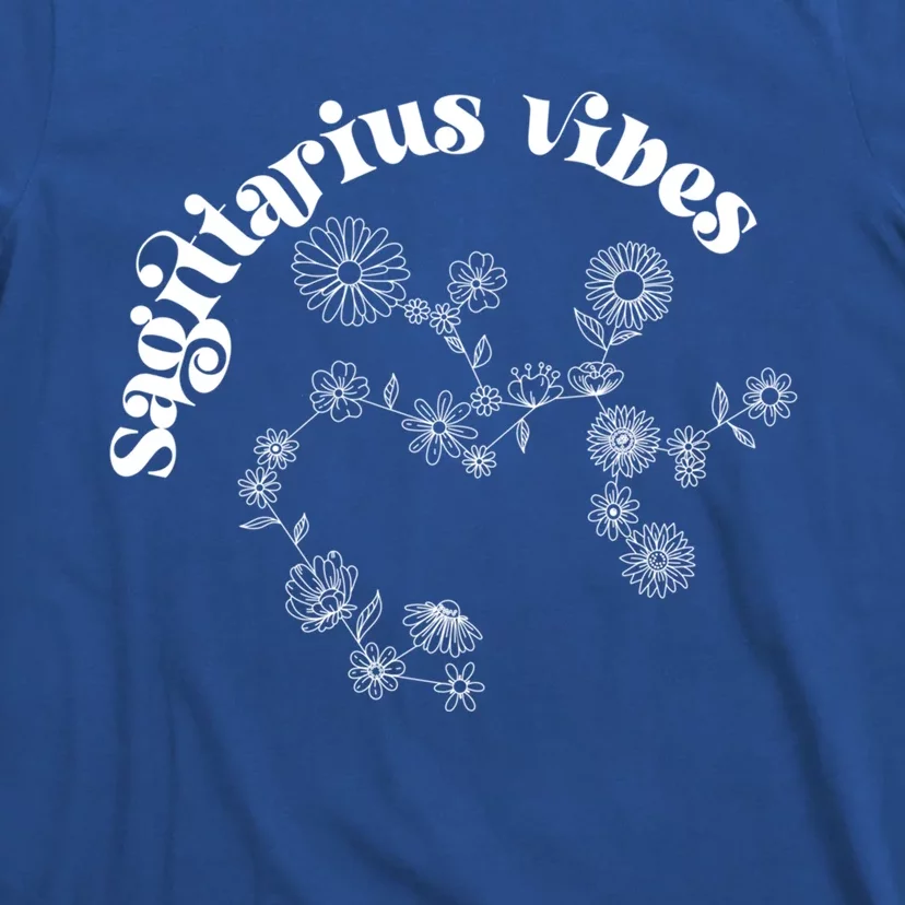 Flower Zodiac Wildflower Sagittarius Vibes Meaningful Gift T-Shirt