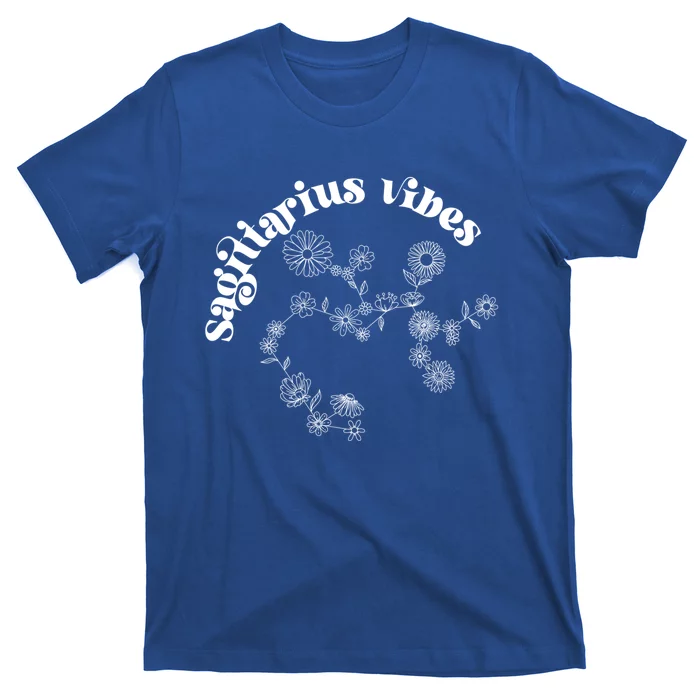 Flower Zodiac Wildflower Sagittarius Vibes Meaningful Gift T-Shirt