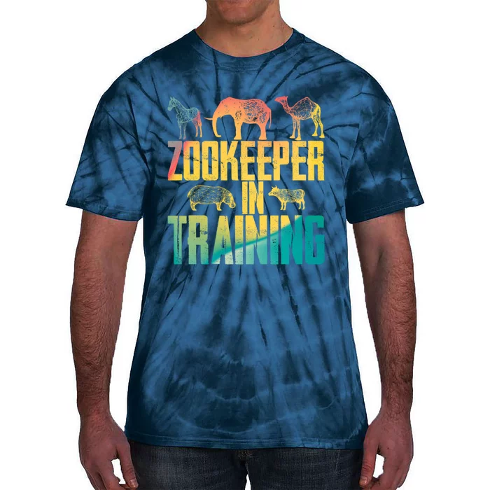 Funny Zookeepping Zookeeper Job Keeping Gift Zoo Keeper In Training Tie-Dye T-Shirt