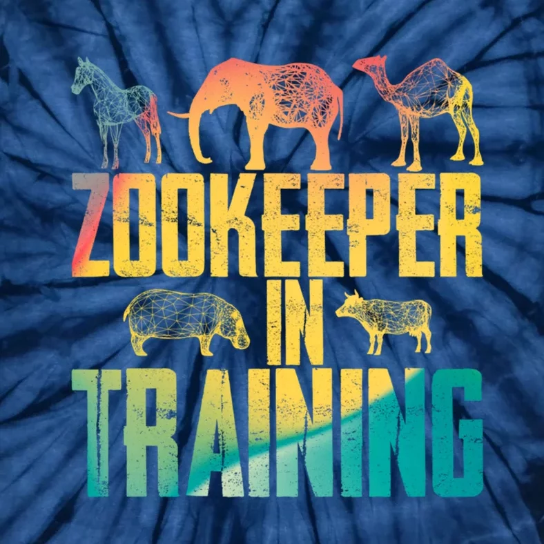 Funny Zookeepping Zookeeper Job Keeping Gift Zoo Keeper In Training Tie-Dye T-Shirt