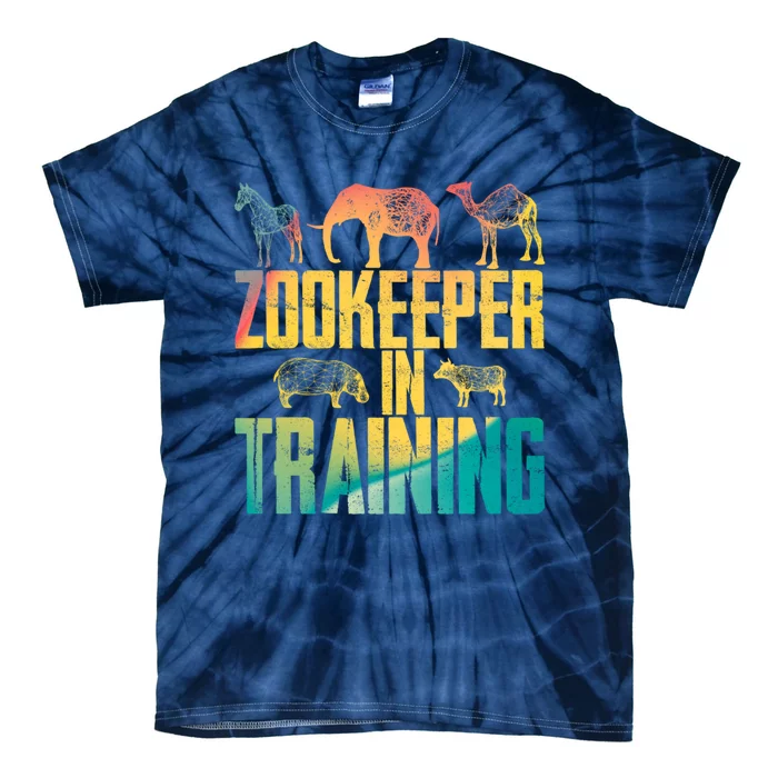 Funny Zookeepping Zookeeper Job Keeping Gift Zoo Keeper In Training Tie-Dye T-Shirt