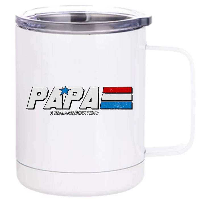 G.I. Papa Real American Hero Front & Back 12oz Stainless Steel Tumbler Cup