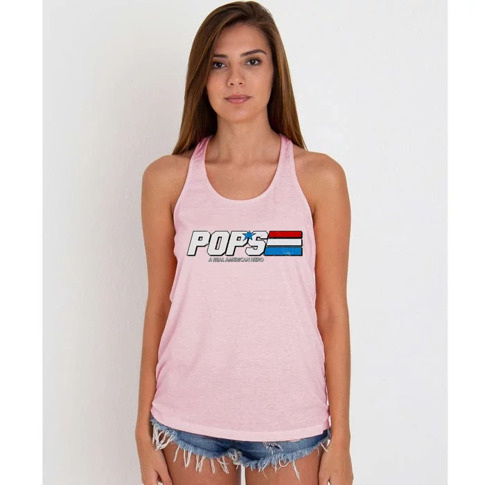 G.I. Pops Real American Hero Women's Knotted Racerback Tank