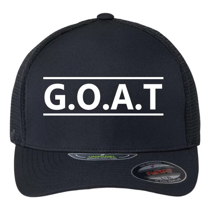 G.O.A.T Goat Great Of All Time Flexfit Unipanel Trucker Cap