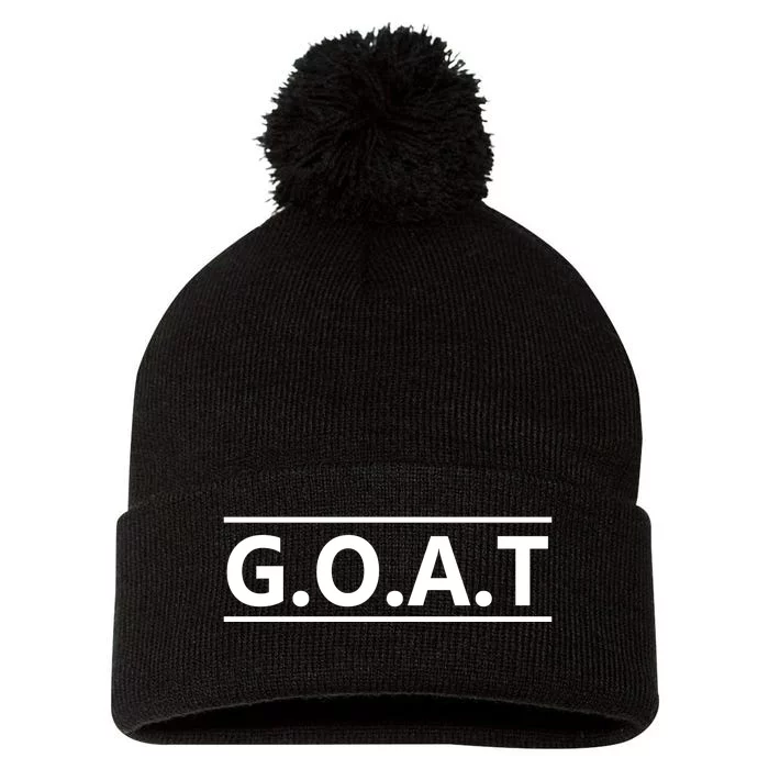 G.O.A.T Goat Great Of All Time Pom Pom 12in Knit Beanie