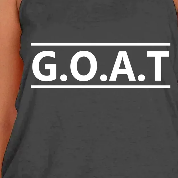 G.O.A.T Goat Great Of All Time Women's Knotted Racerback Tank