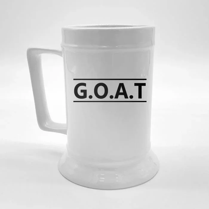 G.O.A.T Goat Great Of All Time Front & Back Beer Stein