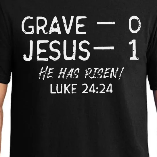 Grave 0 Jesus 1 He Has Risen Jesus Religious Easter Christ Pajama Set