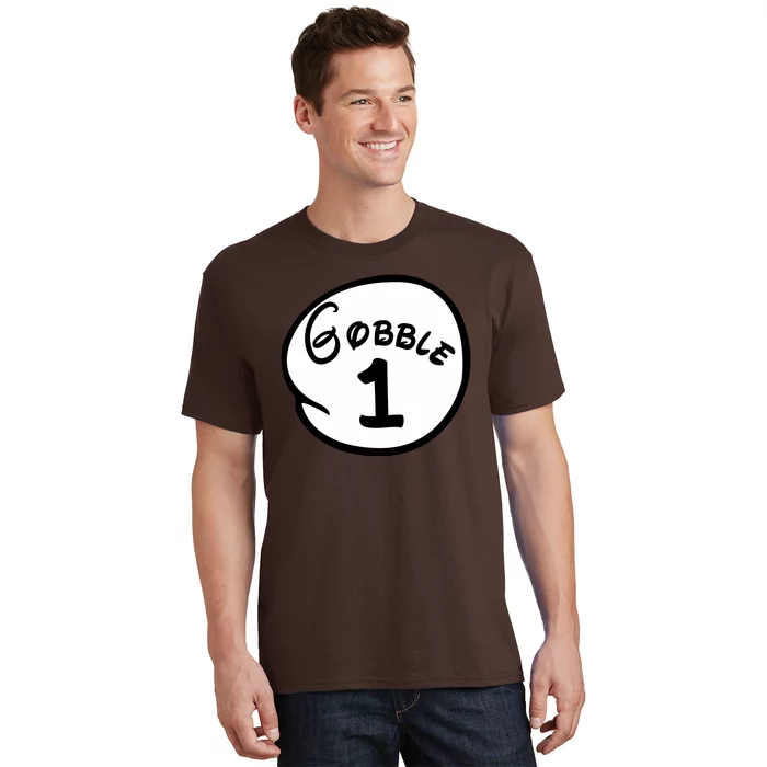 Gobble 1 2 3 Funny Thanksgiving Matching T-Shirt