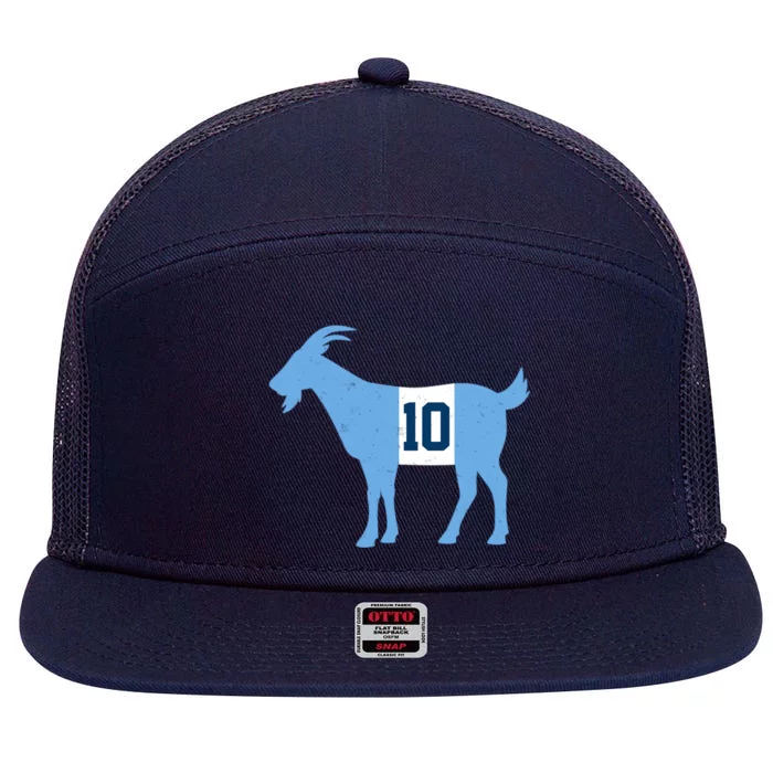 Messi Goat #10 Argentina Soccer 7 Panel Mesh Trucker Snapback Hat