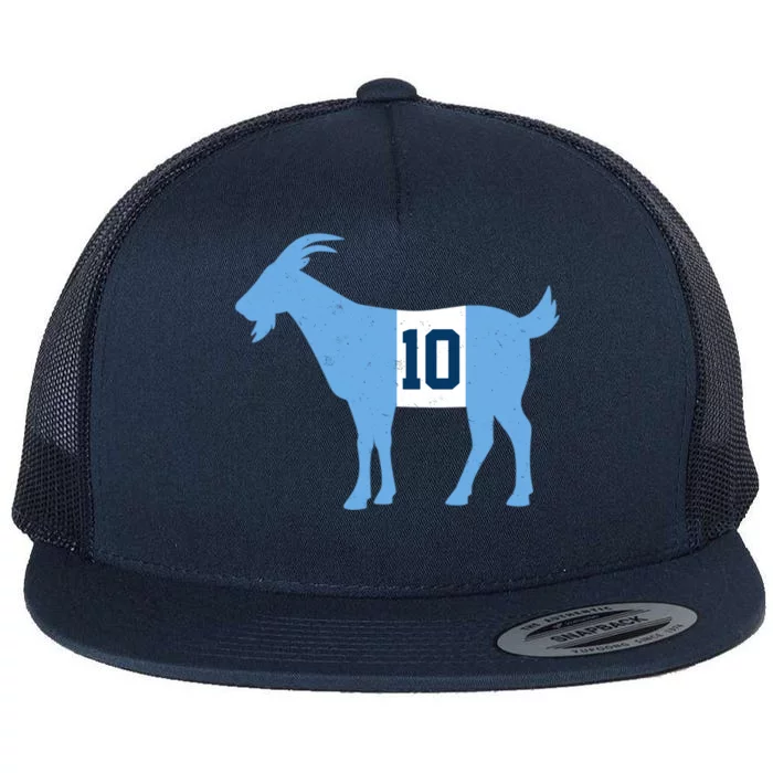 Messi Goat #10 Argentina Soccer Flat Bill Trucker Hat