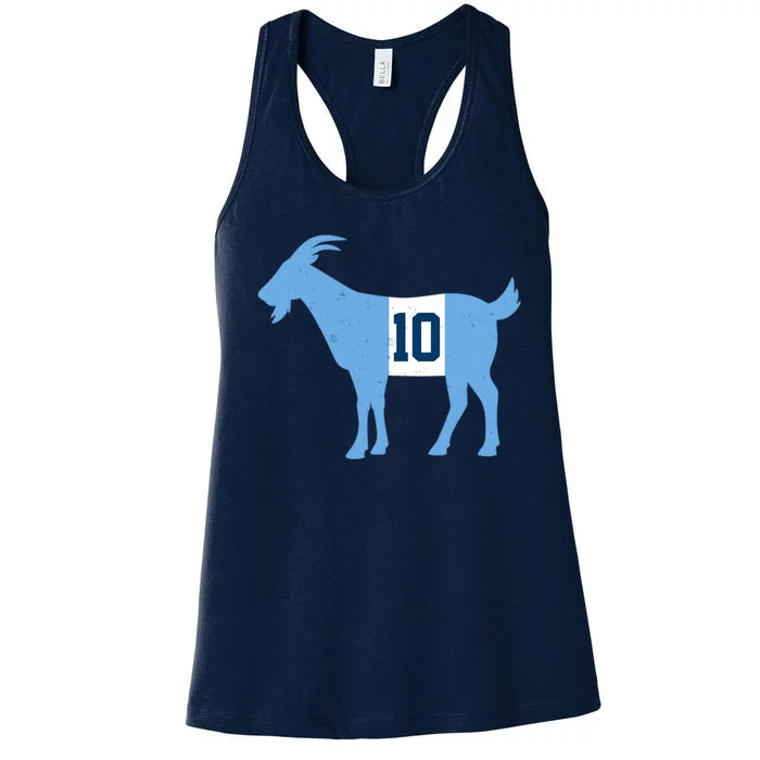 Messi Goat #10 Argentina Soccer Women's Racerback Tank