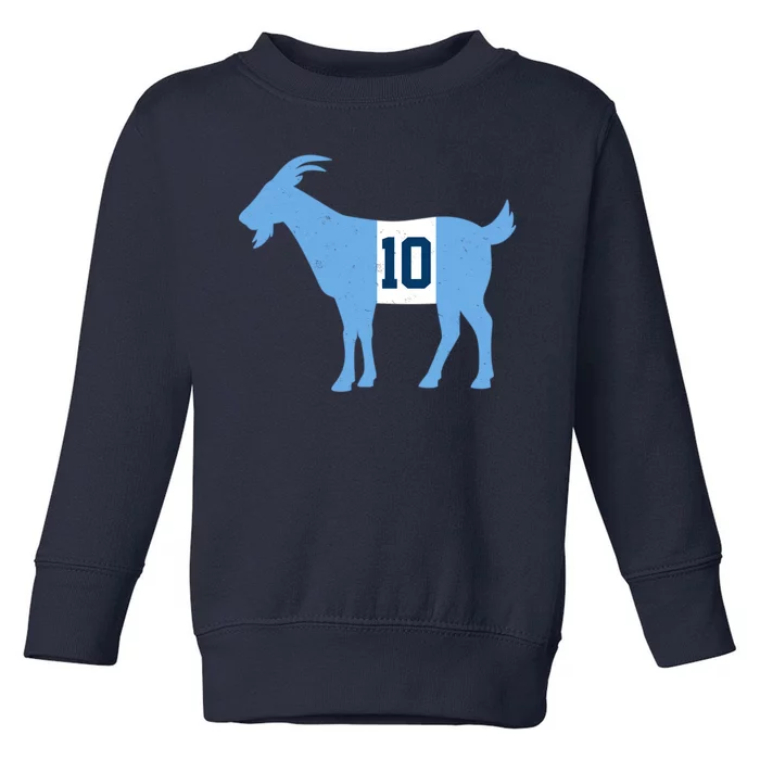 Messi Goat #10 Argentina Soccer Toddler Sweatshirt