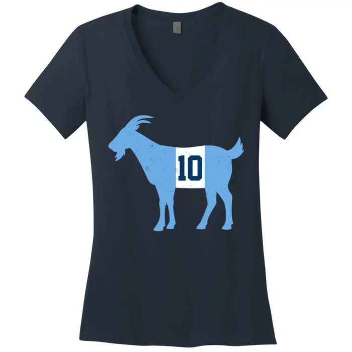 Messi Goat #10 Argentina Soccer Women's V-Neck T-Shirt