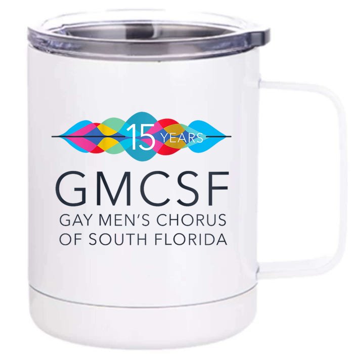 Gmcsf 15th Anniversary Logo White Raglan Baseball Front & Back 12oz Stainless Steel Tumbler Cup