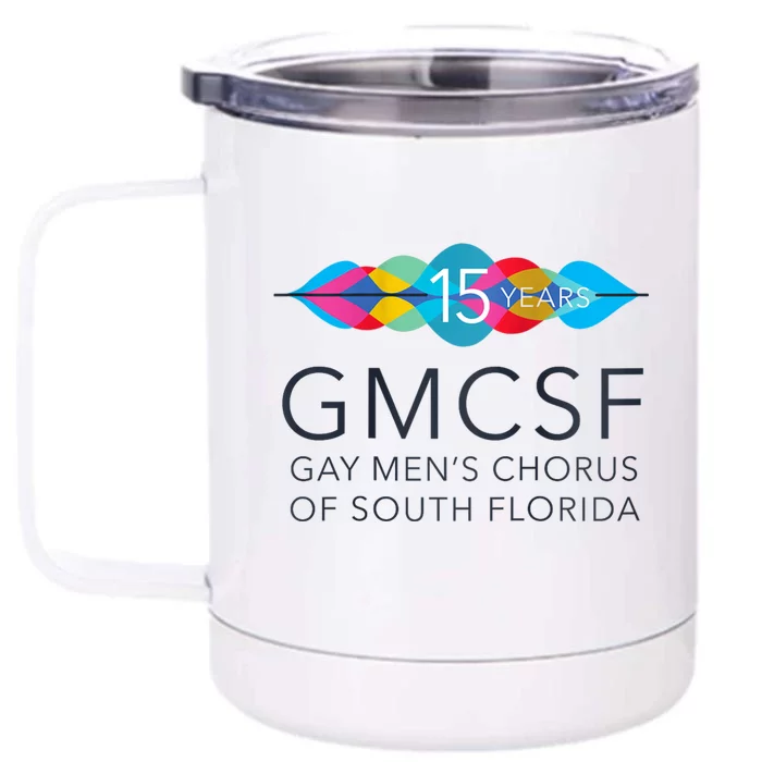 Gmcsf 15th Anniversary Logo White Raglan Baseball Front & Back 12oz Stainless Steel Tumbler Cup