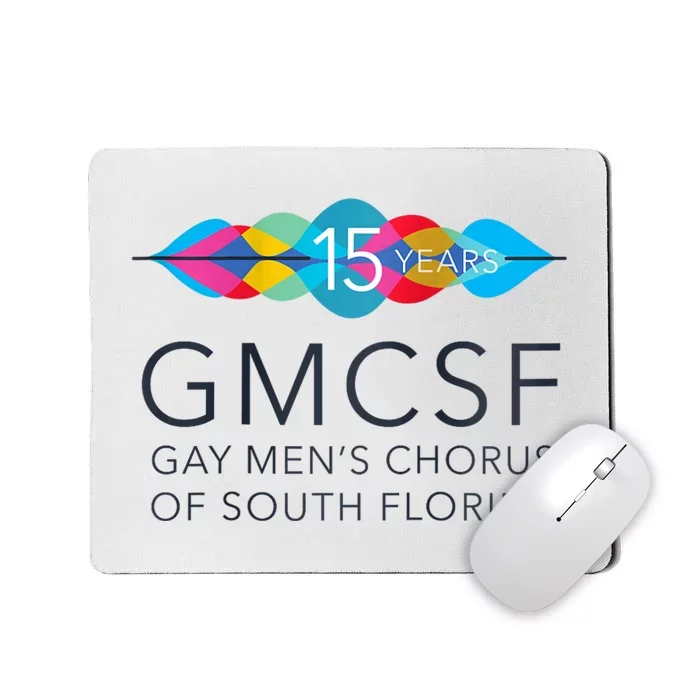 Gmcsf 15th Anniversary Logo White Raglan Baseball Mousepad