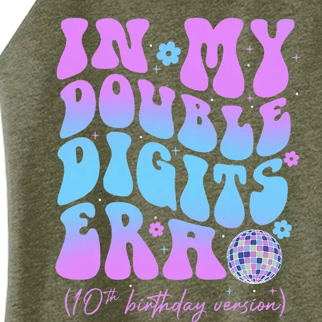 Groovy 10th Birthday In My Double Digits Era Women’s Perfect Tri Rocker Tank