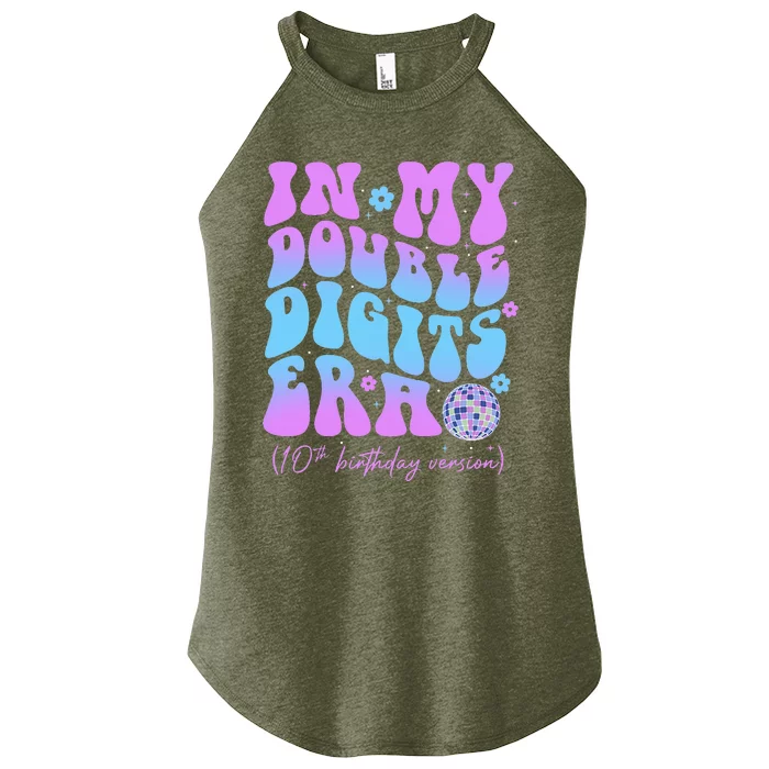 Groovy 10th Birthday In My Double Digits Era Women’s Perfect Tri Rocker Tank