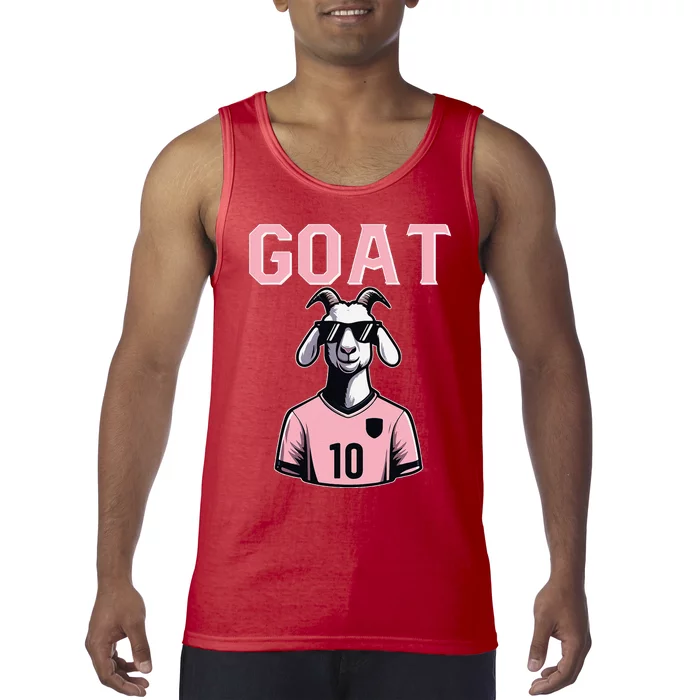 Goat 10 Cute Funny Soccer Tank Top