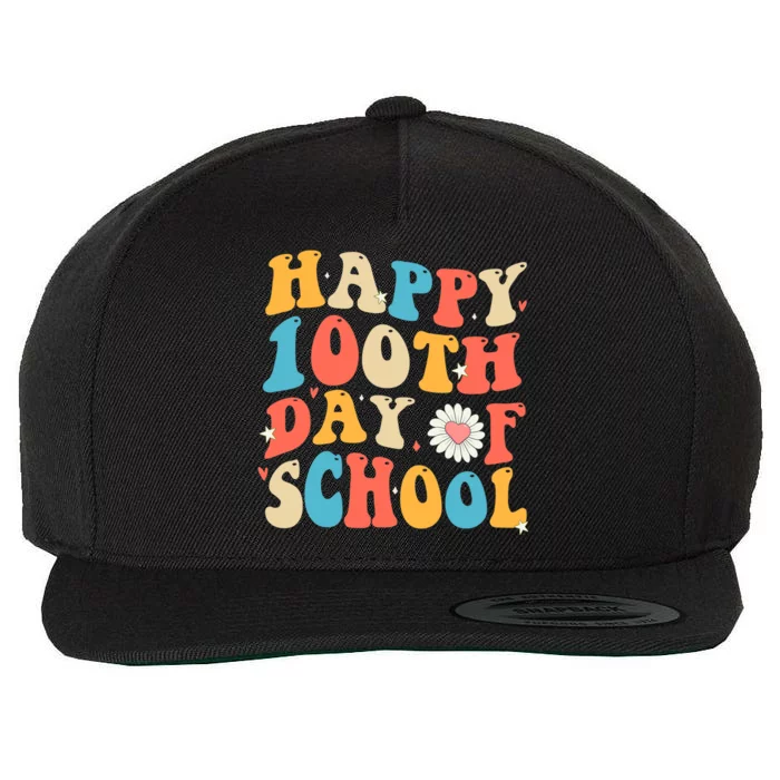 Groovy 100th Day Of School Teachers Happy 100 Days Wool Snapback Cap