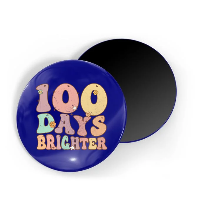 Groovy 100 Days Brighter Funny 100 Day Teacher Gift Magnet