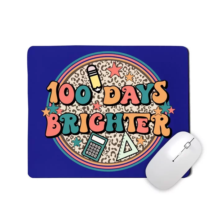 Groovy 100 Days Of School Retro Teacher 100 Days Brighter Gift Mousepad