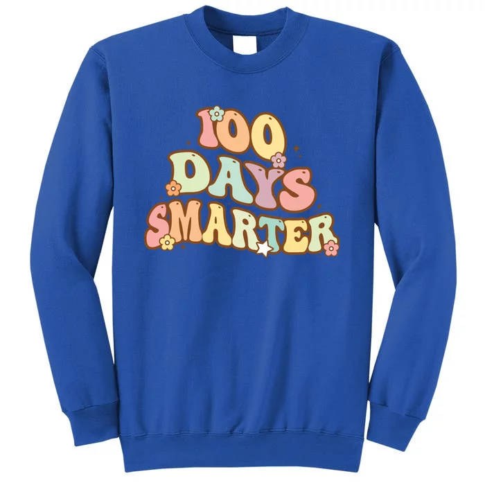 Groovy 100 Days Smarter Teacher Student 100th Day Of School Gift Sweatshirt