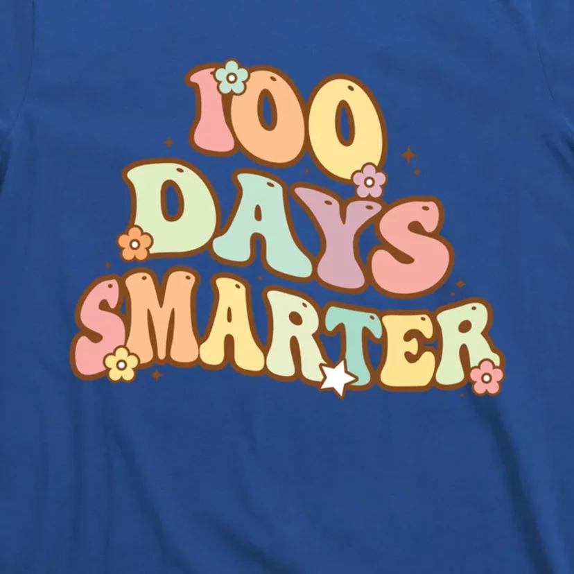 Groovy 100 Days Smarter Teacher Student 100th Day Of School Gift T-Shirt