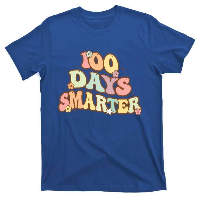 Groovy 100 Days Smarter Teacher Student 100th Day Of School Gift T-Shirt