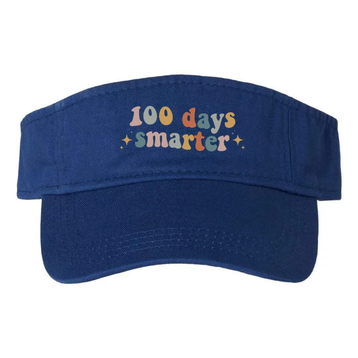 Groovy 100 Days Smarter Teacher Student 100th Day Of School Cute Gift Valucap Bio-Washed Visor