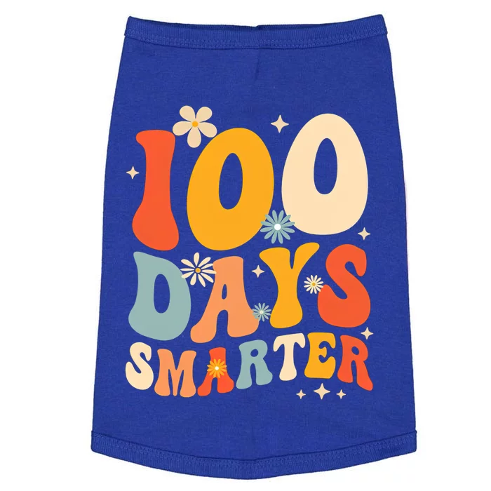 Groovy 100 Days Smarter Teacher Student 100th Day Of School Gift Doggie Tank