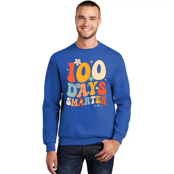 Groovy 100 Days Smarter Teacher Student 100th Day Of School Gift Sweatshirt